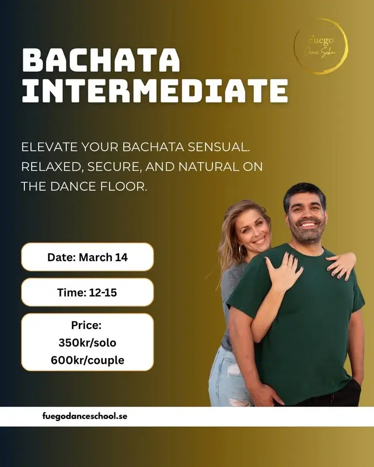 ✨ Bachata Sensual Intermediate – March 14 | 3 Hours ✨