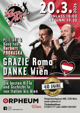 Daaaankeeeee AUSVERKAUFT! Nächster Italo-Termin 29.8. TSCHAUNERBÜHNE!