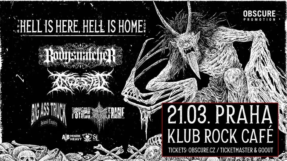 BODYSNATCHER, INGESTED, PSYCHO-FRAME, BIG ASS TRUCK - Praha