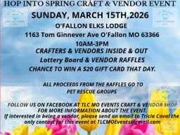 HOP INTO SPRING CRAFT & VENDOR EVENT