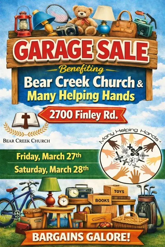 Garage Sale Benefiting Bear Creek and Many Helping Hands