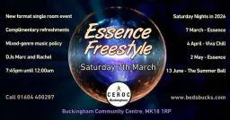 Essence Freestyle on Saturday 7th March