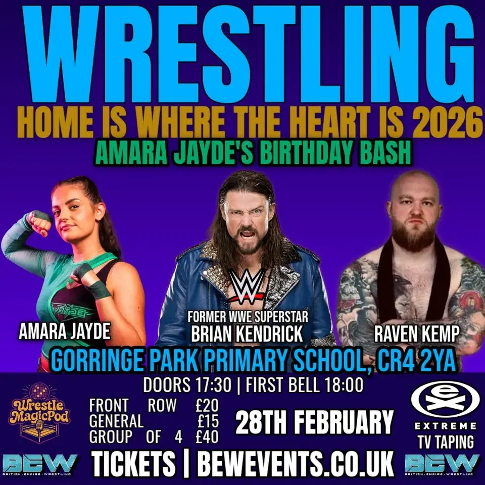 Family Friendly Wresting in Mitcham - Featuring WWE Superstar Brian Kendrick