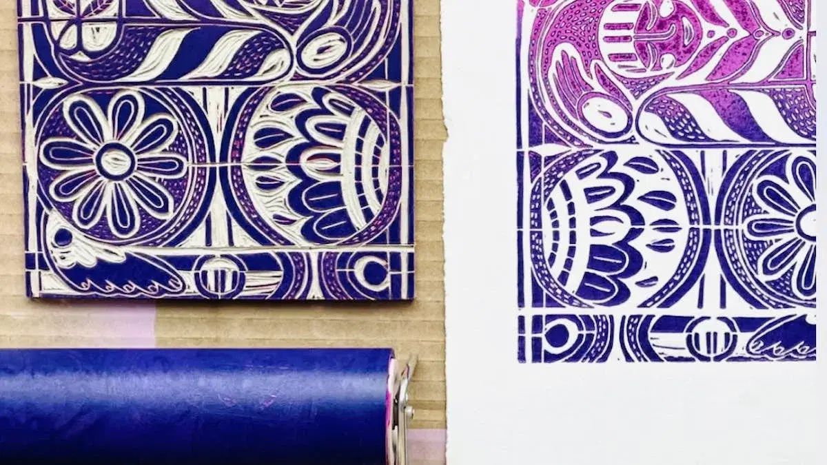 Workshop, Linoleumstryk på den enkle måde.