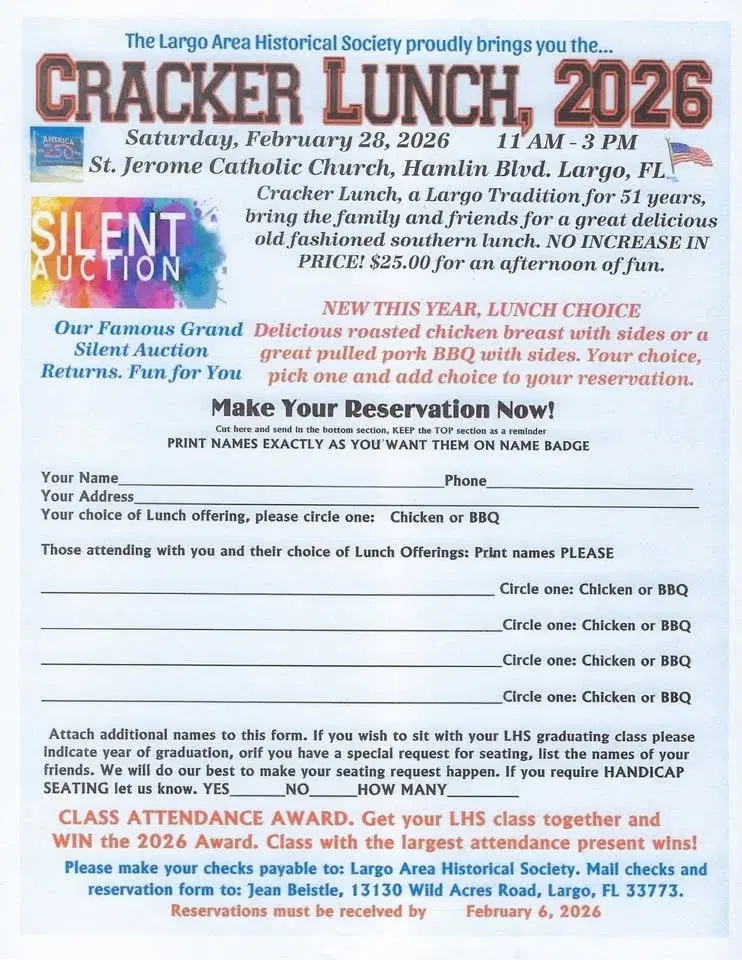 Largo Cracker Lunch 2026