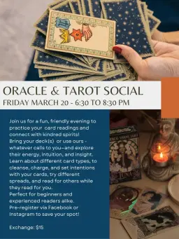 Oracle and Tarot Social Event - No Experience Needed! 😀