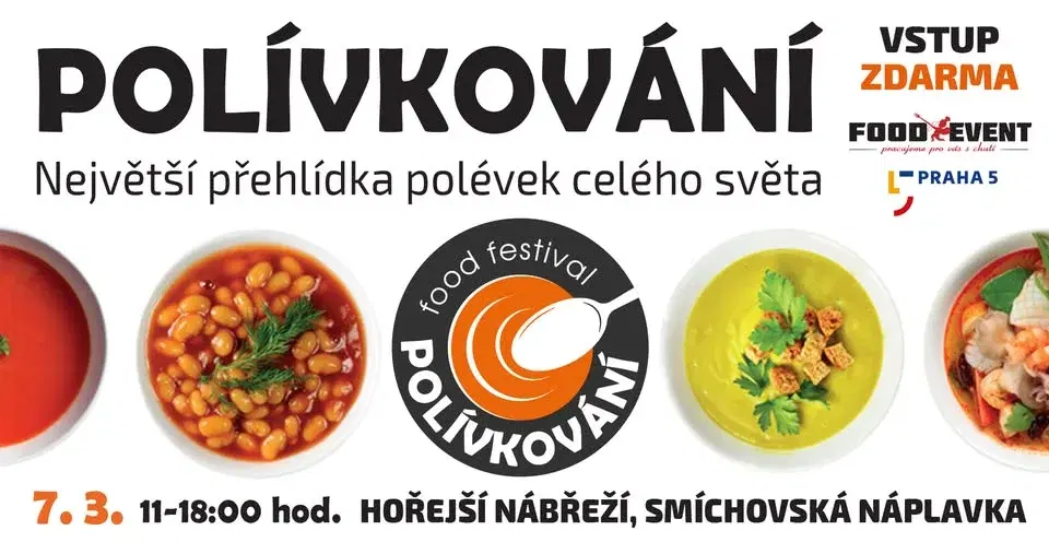 Jarní POLÍVKOVÁNÍ na Smíchovské náplavce 2026