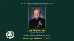 John F. Kennedy Award Dinner Honoring Jim McDonnell