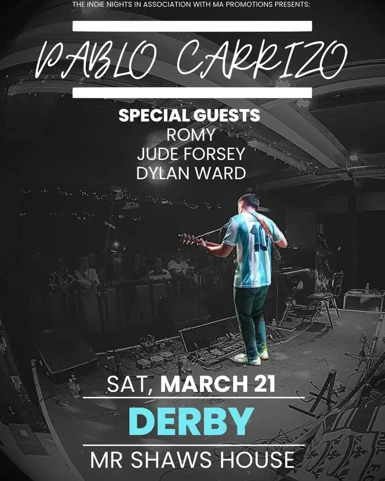 Pablo Carrizo live at MR SHAWS HOUSE on Sadler Gate