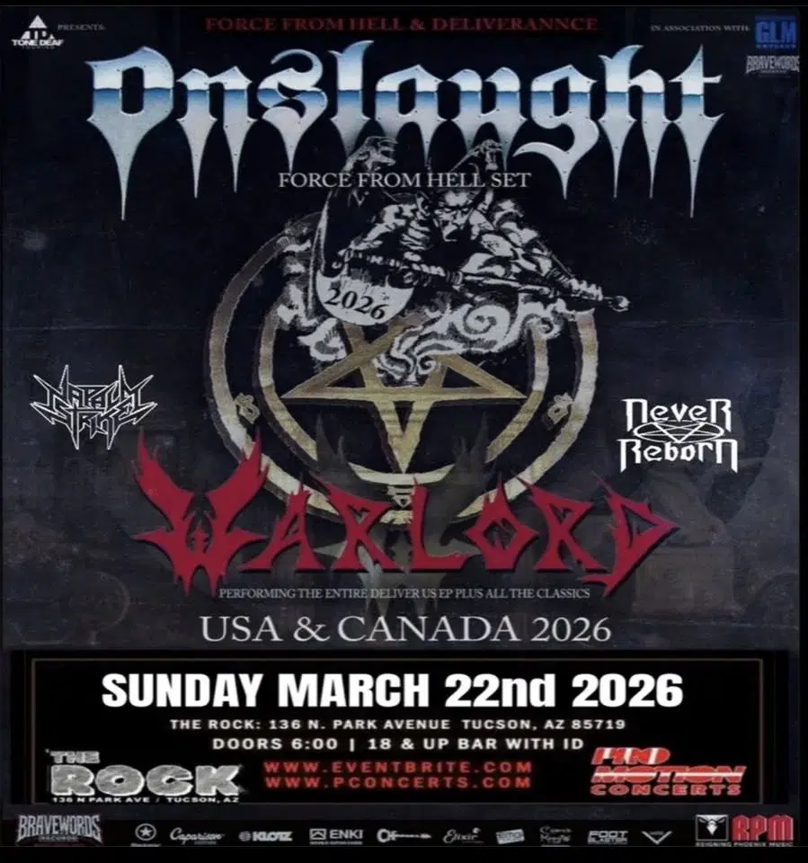 Onslaught with Warlord at The Rock