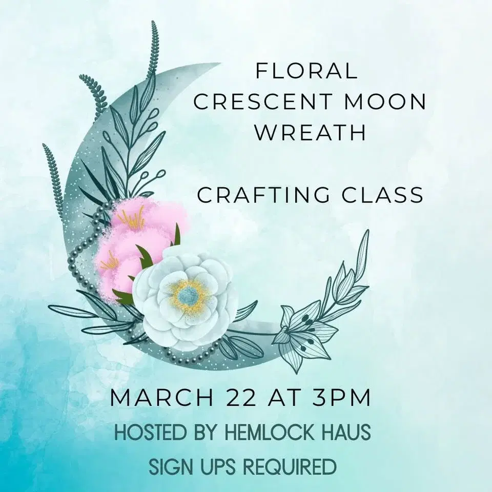 Floral Crescent Moon Wreath - Make & Take