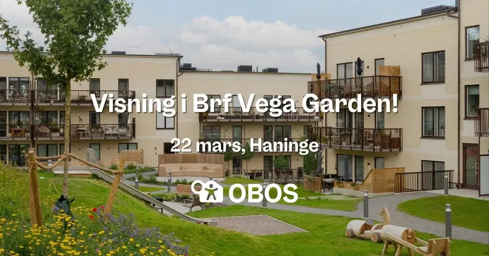 ☀️ Visning av nybyggda ettor i Vega – just nu 18 mån avgiftsfritt