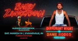 Bailey Zimmerman: Different Night Same Rodeo Tour 2026