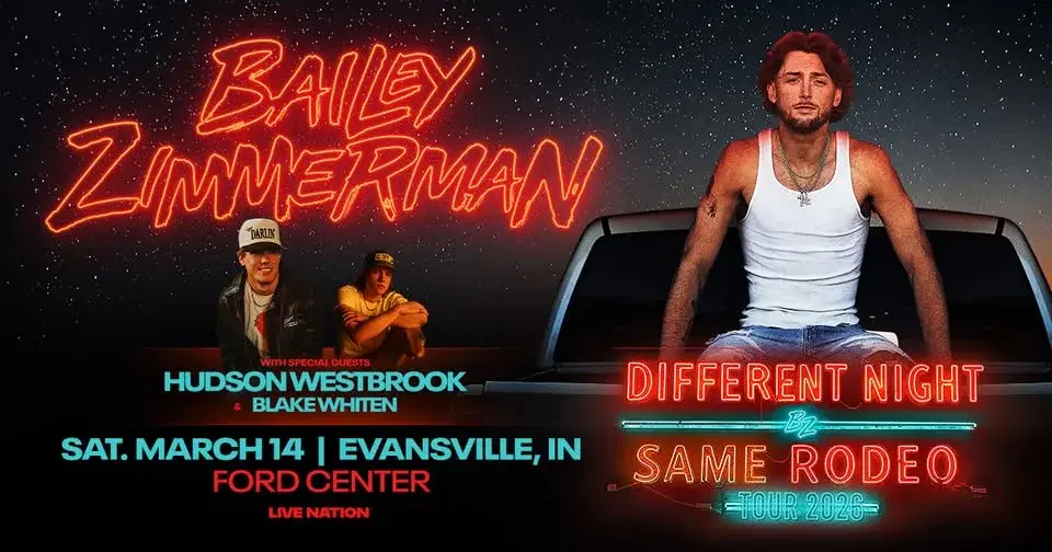 Bailey Zimmerman: Different Night Same Rodeo Tour 2026