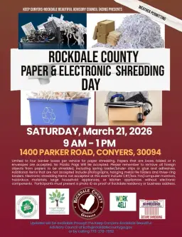 Rockdale County Wide Paper and Electronic Shredding Day