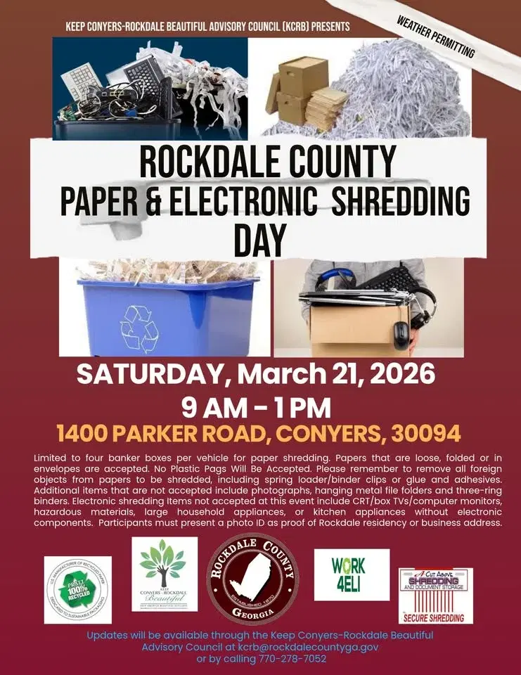 Rockdale County Wide Paper and Electronic Shredding Day