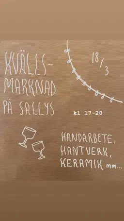 Kvällsmarknad på Sallys!