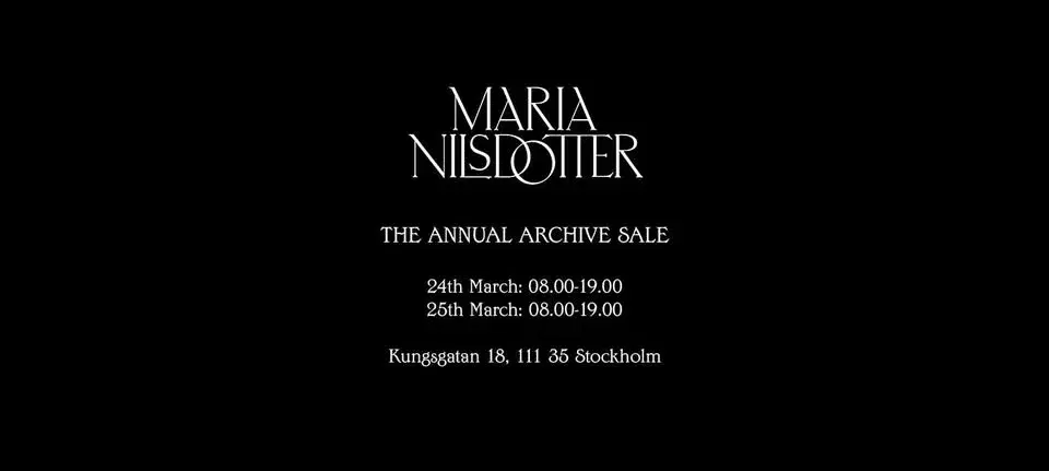 Maria Nilsdotter Archive Sale
