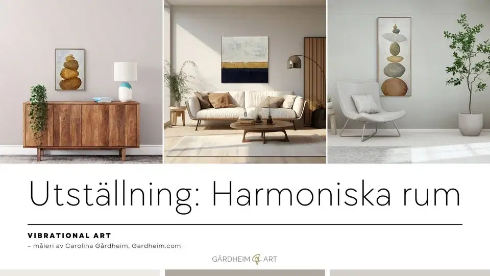 Vernissage & öppet hus – utställningen Harmoniska rum på Vaxholms Hårstudio på lördag