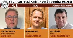 Cestovatelské středy v NM: Kopta, Kraus, Přibáň