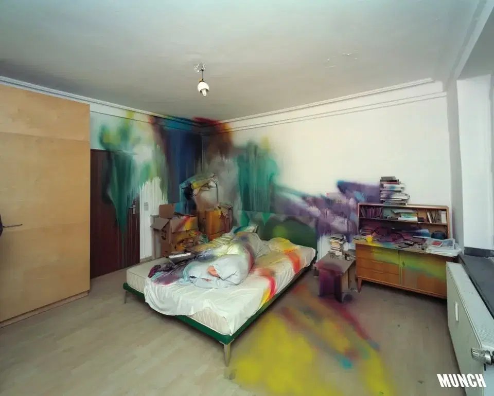 Katharina Grosse: Svart seng | Førvisning for medlem