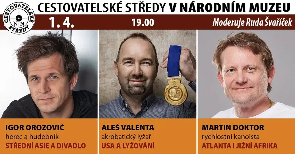 Cestovatelské středy v NM: Orozovič, Valenta, Doktor