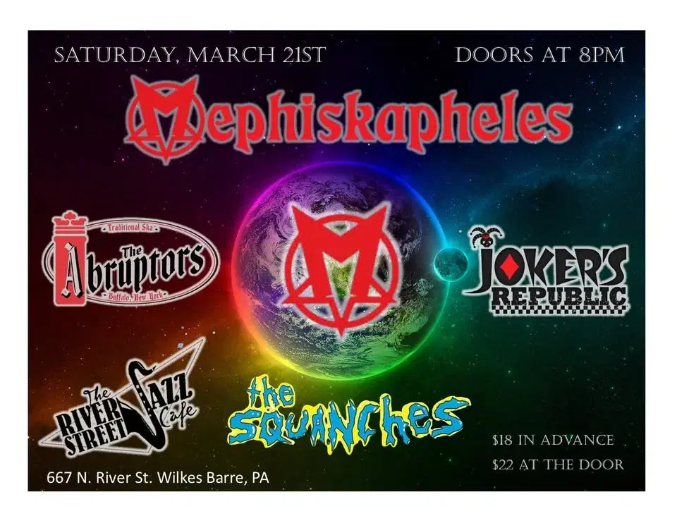 Mephiskapheles, The Abruptors, Jokers Republic and The Squanches at the River Street Jazz Cafe