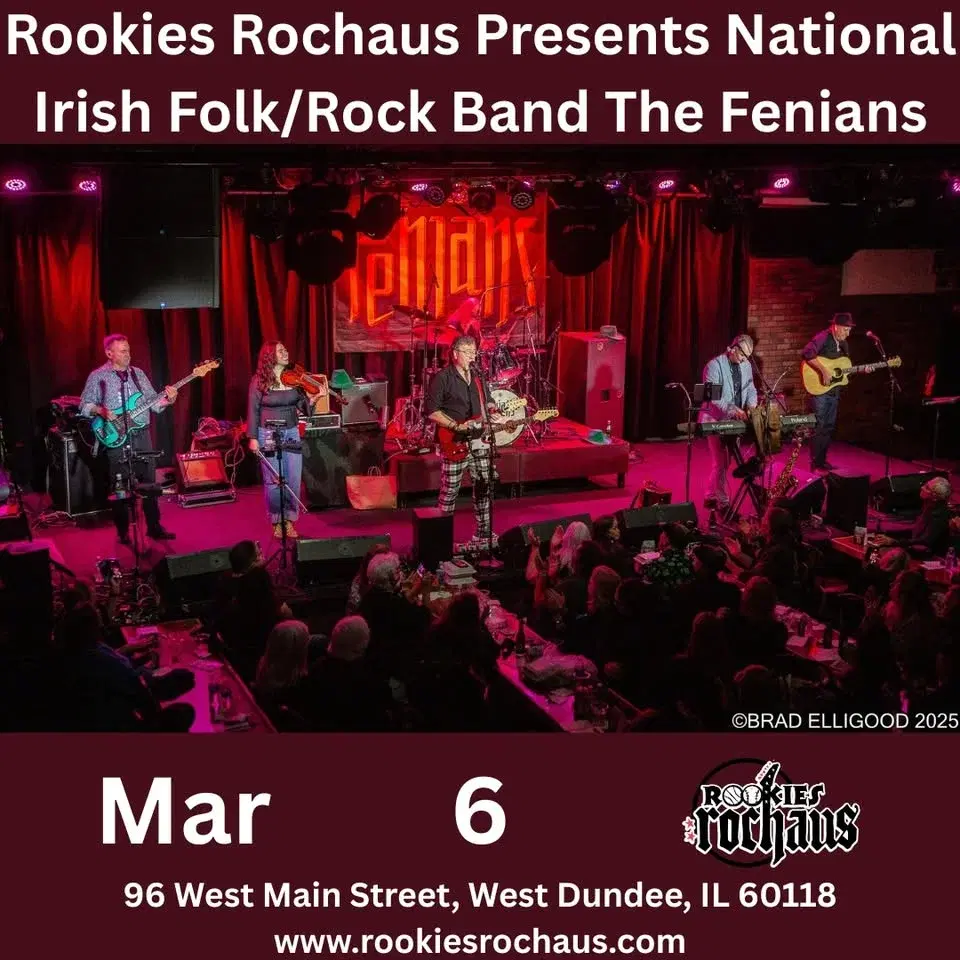 Rookies Rochaus is Proud to Present National Irish Folk/Rock Band The Fenians