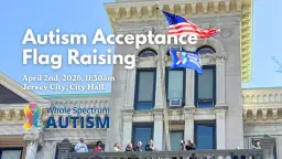 WSA Autism Acceptance Flag Raising in Jersey City