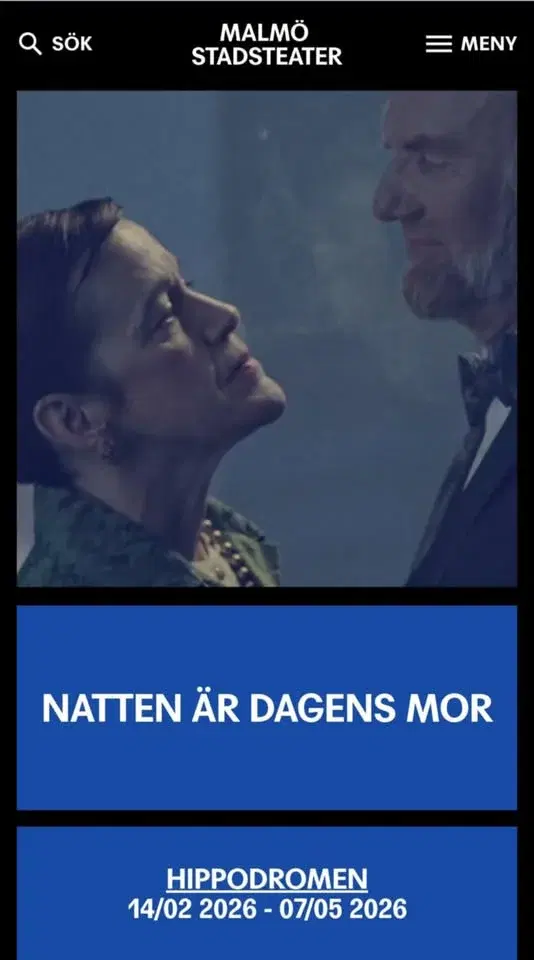 Malmö Stadsteateriin! Anna Takanen: Natten är dagens mor