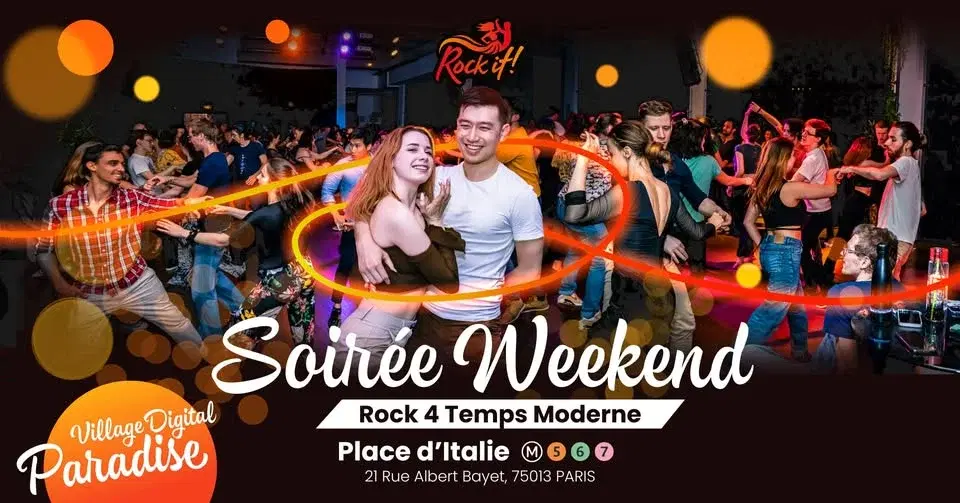 Soirée Danse Rock 4 temps Moderne et Cours à Place d'Italie
