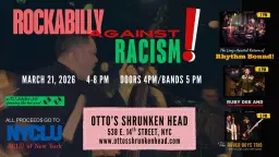 ROCKABILLY against RACISM! Rhythm Bound!, Ruby Dee & the Snakehandlers, and The Rover Boys Trio