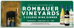 Rombauer Vineyards Wine Dinner