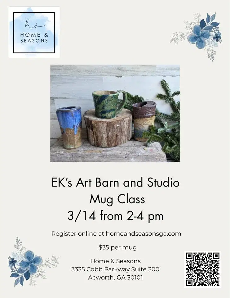 Make your own Clay Mug with EK’s Art Barn and Studio
