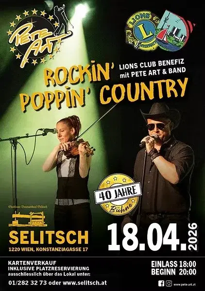 ROCKIN`POPPIN`COUNTRY für den GUTEN ZWECK!