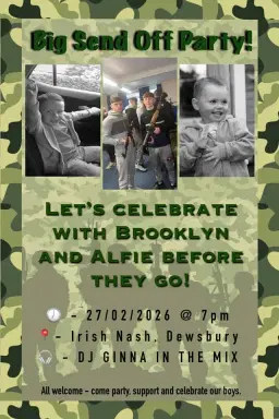 Brooklynâs and Alfieâs Leaving doo