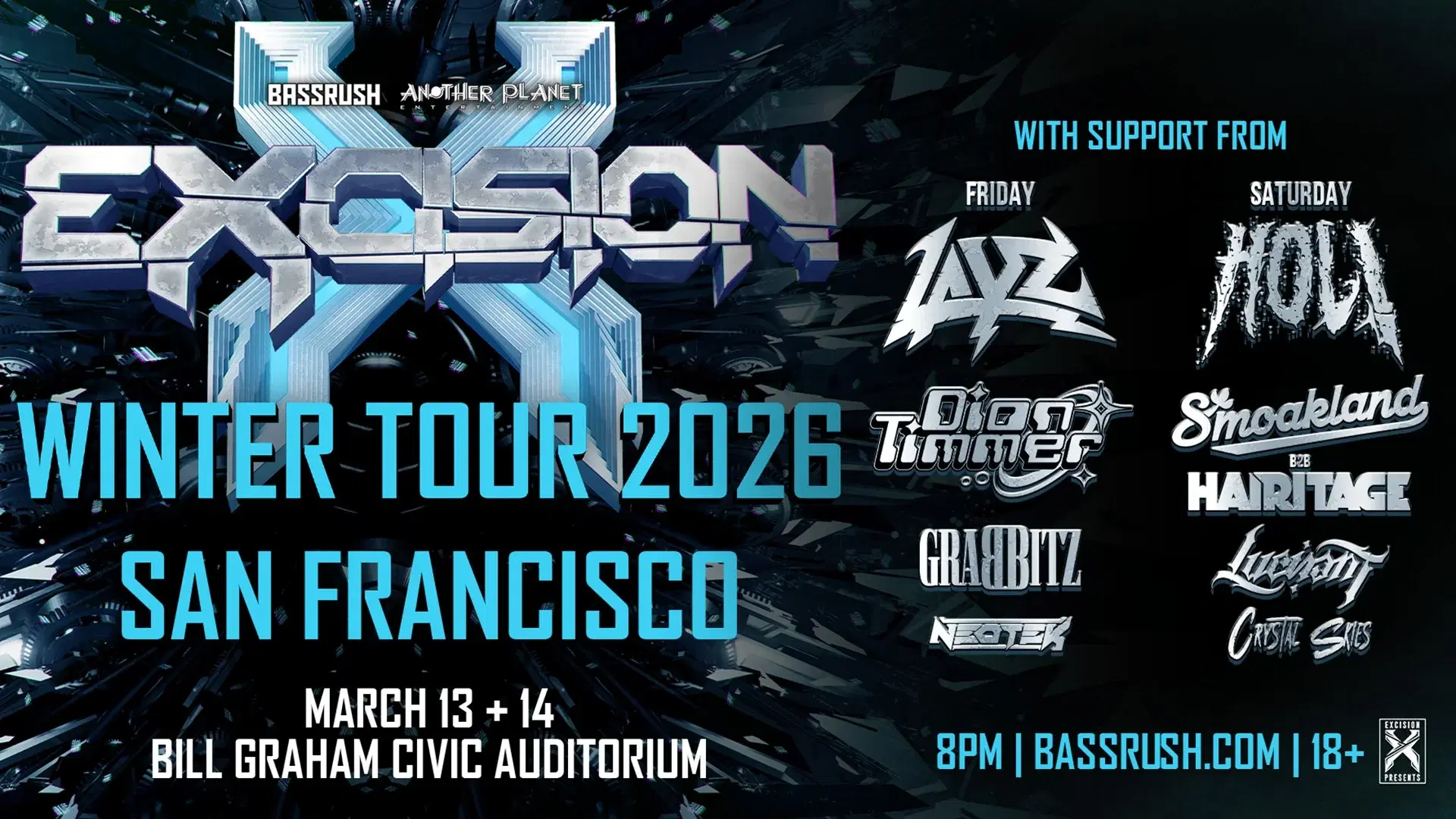 Excision at Bill Graham Civic Auditorium - Two Nights!