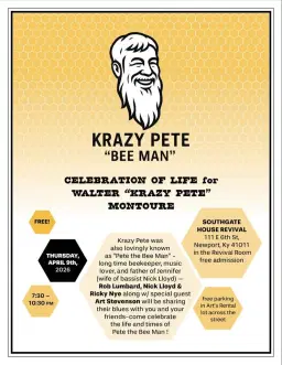 Celebration of Life for Walter "Krazy Pete" Montoure