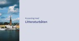 Litteraturbåtsalongen med SRF Go!