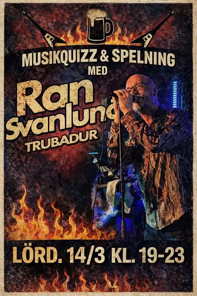đž Trubadur Ran Svanlund, frontman i rockbandet Rough Idle! đž