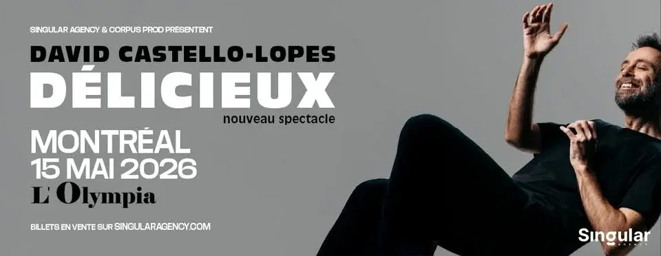 David Castello-Lopes à l'Olympia de Montréal