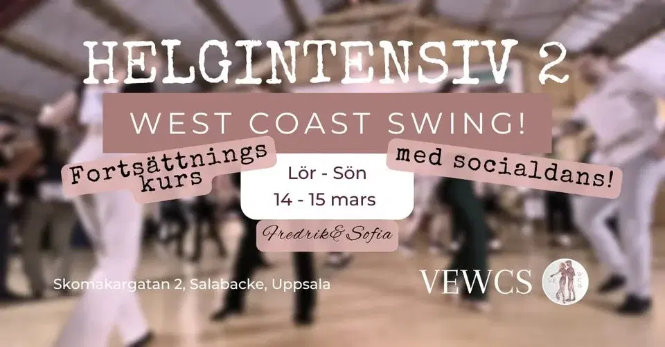 Helgintensiv Nivå 2 - West Coast Swing - Uppsala