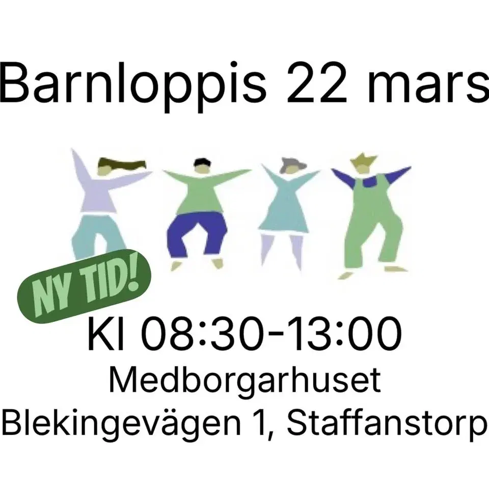 Barnloppis 22 mars i Staffanstorp