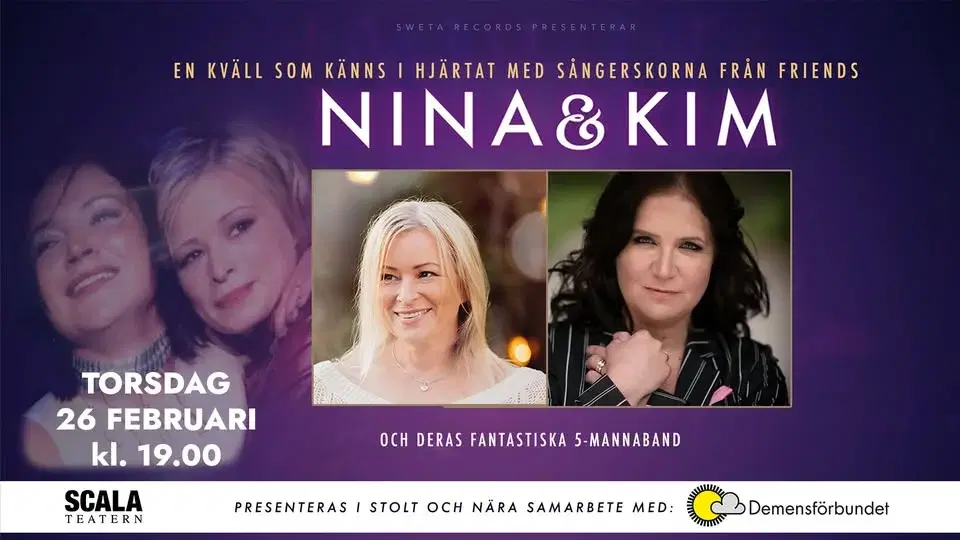 NINA 6 KIM FRÅN FRIENDS - EN KVÄLL SOM KÄNNS I HJÄRTAT - SCALATEATERN KARLSTAD