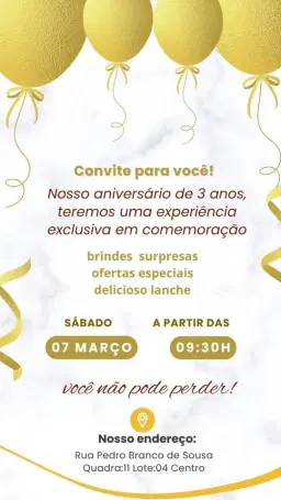 aniversário 3 anos Loja Eudora