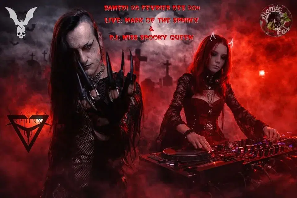 Soirée goth : Live Mark of the Sphinx + Dj Miss Spooky Queen