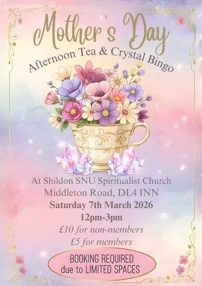 đđźMotherâs Day Afternoon Tea & Crystal Bingođźđ