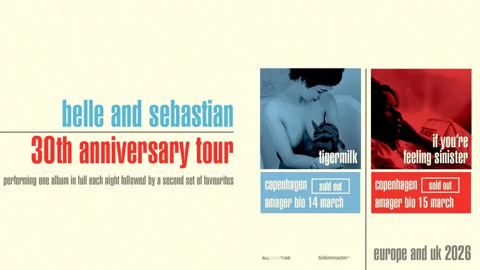 Belle and Sebastian: Performing If You're Feeling Sinister + fan favourites - 15. marts - Amager Bio