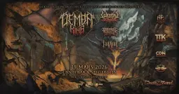 Demon King, Celestial Scourge, Sentiment Dissolve, Hatalom // Jeudi 19 mars 2026 // L'Anti