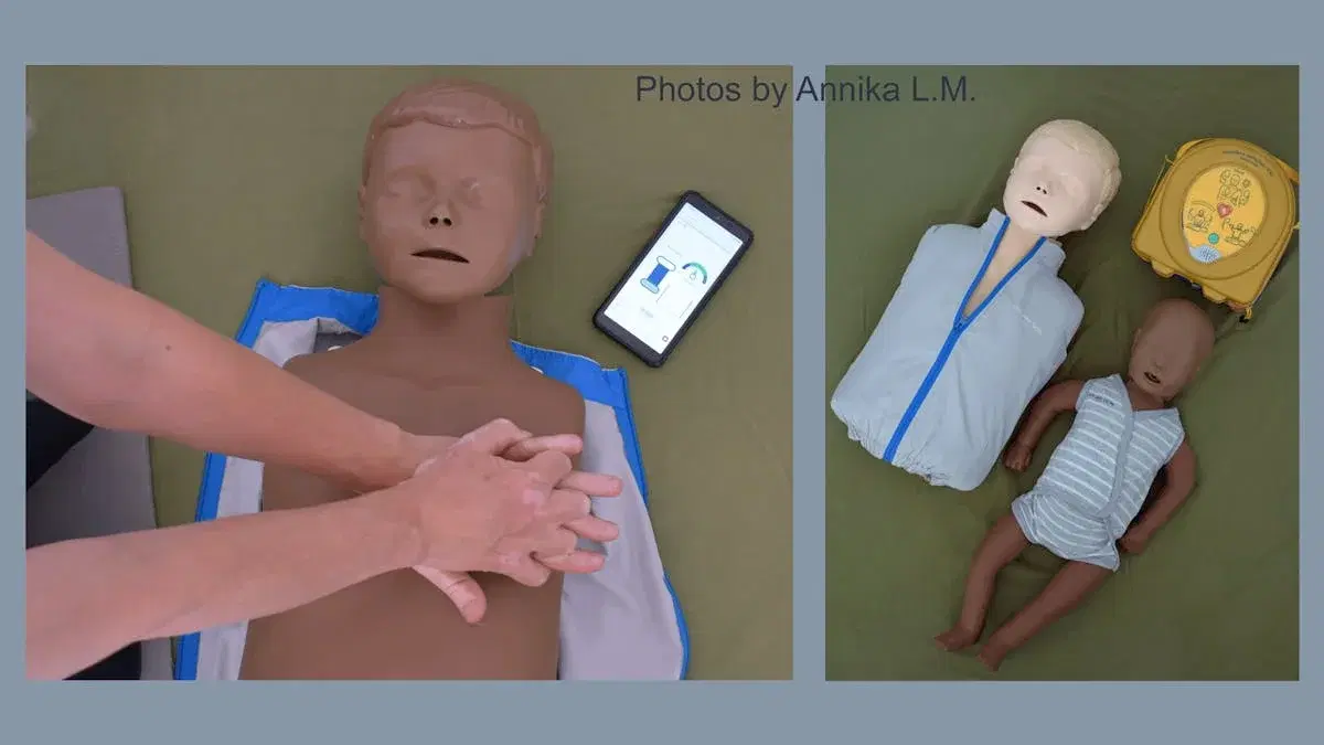 Unsupervised training 30 min: First aid for babies & toddlers - CPR, AED and choking